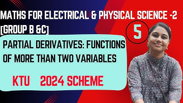 PARTIAL DERIVATIVES OF THREE VARIABLES|KTU BTECH MATHS FOR INFORMATION SCIENCE |MODULE 2 |2024