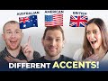 1 Language 3 Accents - American Vs. British Vs. Australian English | Pronunciation