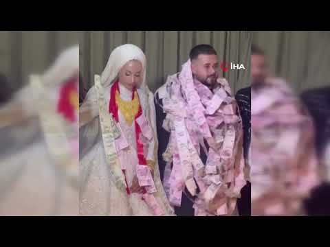 Bursa’da damadı paraya boğdular