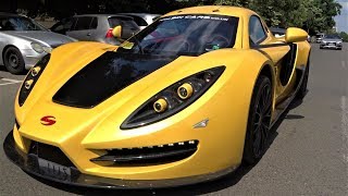 Bulgarian Supercar Sin R1 550 - Cars & Coffee Bulgaria 2018 - Start Up, Revs