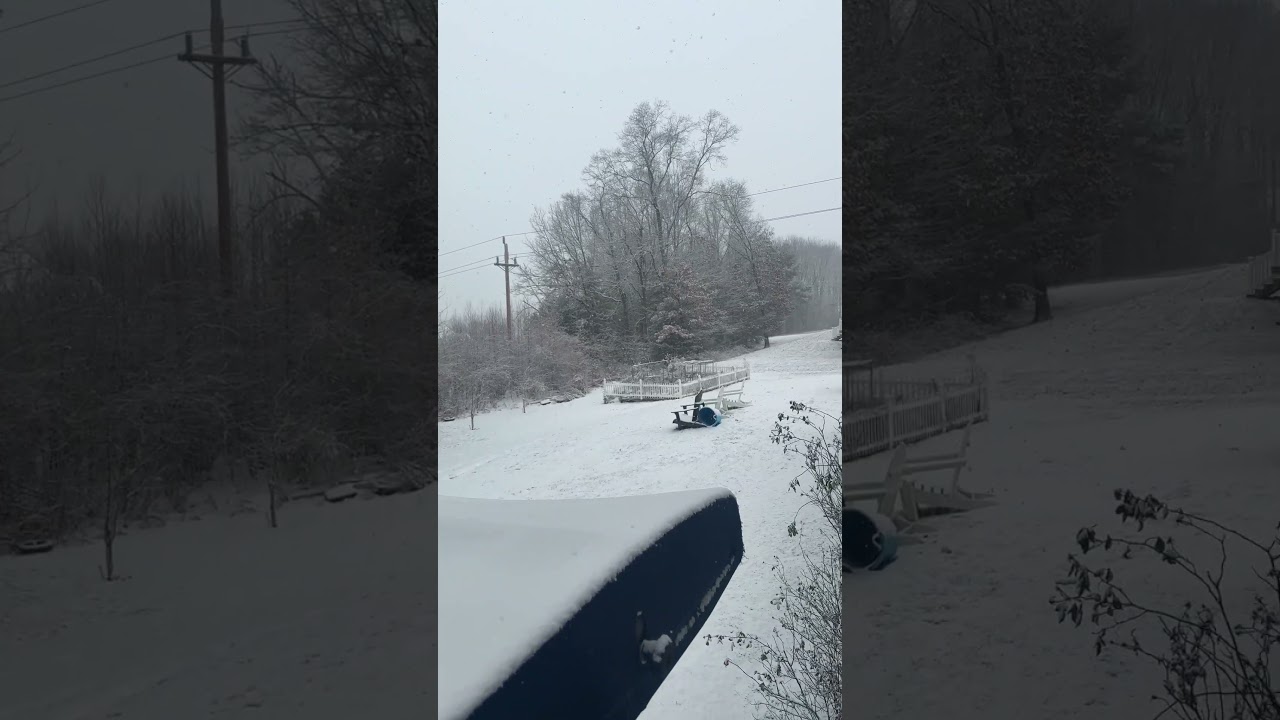 Beautiful snowy fall season greetings from Springfield, Massachusetts. ⛄️❄️