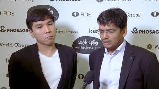 Riga Grand Prix 2019 R1, Tiebreaks Interview With Harikrishna & So
