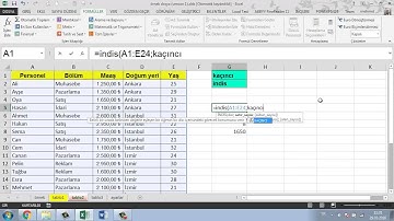EXCEL #52- Mehmet DOĞAN - İndis - Kaçıncı