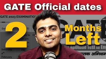 IIT Kanpur Officially announced GATE 2023 dates ( last 2 month strategy 🔥)