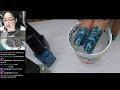 Bright Blue & Green Water Marble | Polish Testing & Extended Nail Art Tutorial [Streamed 3/2/19]