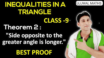 Prove that side opposite to the greater angle is longer – Inequalities in a triangle class 9