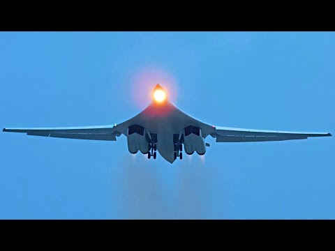 Ту-160 взлёт на всех форсажах. Оглушил. Грохочущий белый лебедь.