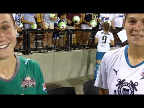 Heather O'Reilly and Brittany Taylor: 2010 WPS All-Star Game Postgame