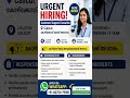 Urgent Hiring: Customer Support Executive| Calicut | Kozhikode | #shorts