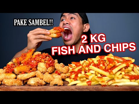 MUKBANG 2 KG FISH AND CHIPS PORSI BRUTAL PAKE SAMBEL!!
