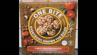 One Bite: 3 Meat Mini Pizza Bagels Review