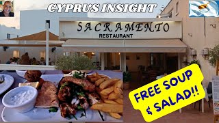 Sacramento Restaurant Ayia Napa- DOUBLE DELISH - FREE Soup & Salad