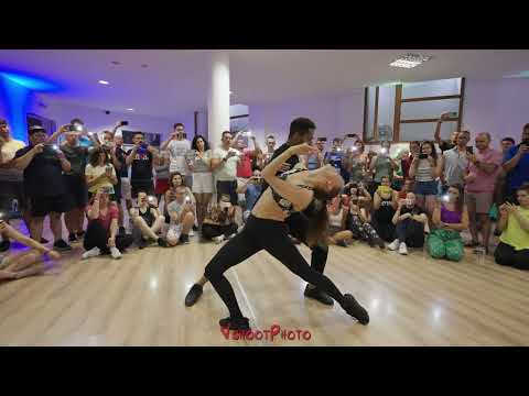 Leo and Jomante dancing bachata in HSSF2022 (No te Enamores