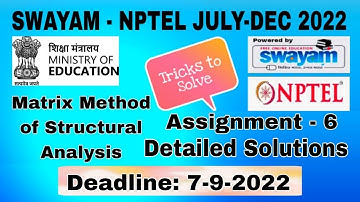 NPTEL Matrix Method of Structural Analysis  #Assignment-6 I July-Dec 2022 I Detailed Explanation