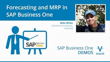 Forecasting and MRP in SAP Business One