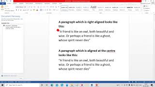 Class 5 || Computer Science || chapter 4 ||NCERT || part 1📚 MS Word:paragraph formatting, Alignment