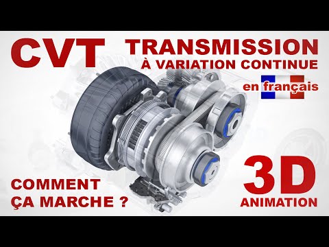 How a Continuously Variable Transmission (CVT) Works (3D Animation)