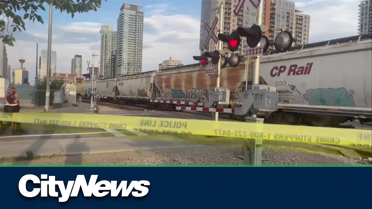 Man hit by freight train in downtown Calgary