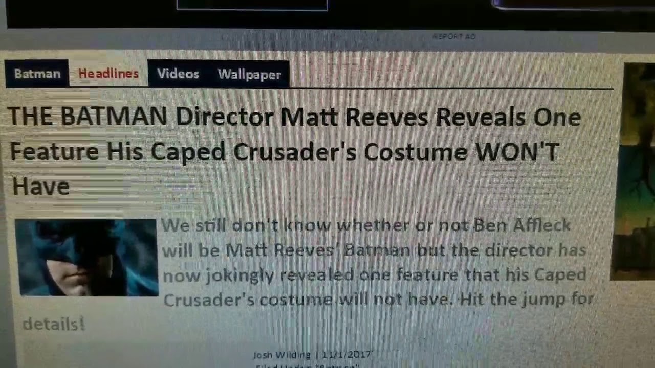 Matt Reeves Confirms No Nipples on The Batman Batsuit...because News