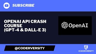 GPT-4 &amp; Dall-E 3 API Crash Course | ChatGPT AI Content Generator with OpenAI &amp; Next.js 14