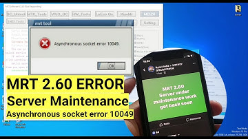 Mrt 2.60 kapan sembuh, Mrt Asynchronous socket error 10049