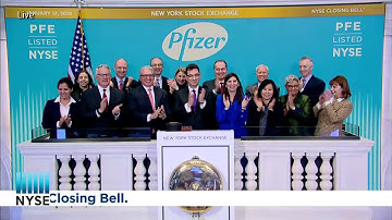 Pfizer Inc. (NYSE: PFE) rings The NYSE Closing Bell