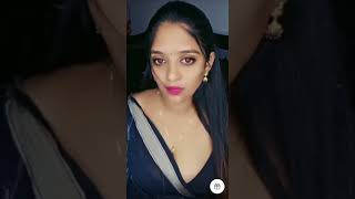 Black Colour Saree Outlook Dance Performance Tango Video Bigo Live 44