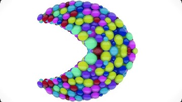 Learn Shapes with Color Balls - Crescent Shape - Sponsored By Gamavision Csupo Effects