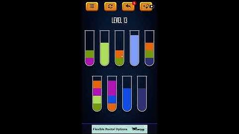 Water Sort Puzzle - Color Liquid Sorting Game Level 13 Solution