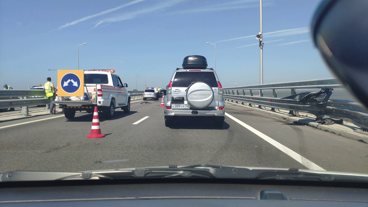 Авария на крымском мосту вчера Авария на крымском мосту вчера