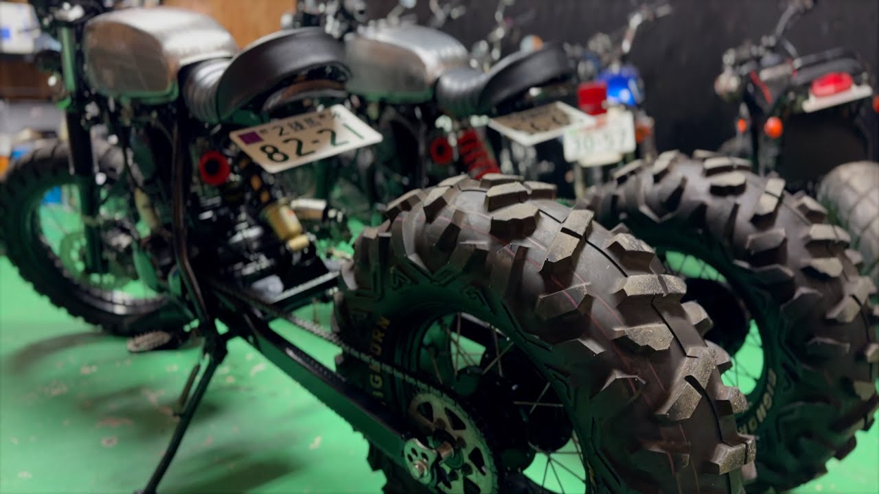 TW太足 I様TWカブが完成しました🤩 前後タイヤはTW200と全く同じサイズとなっ