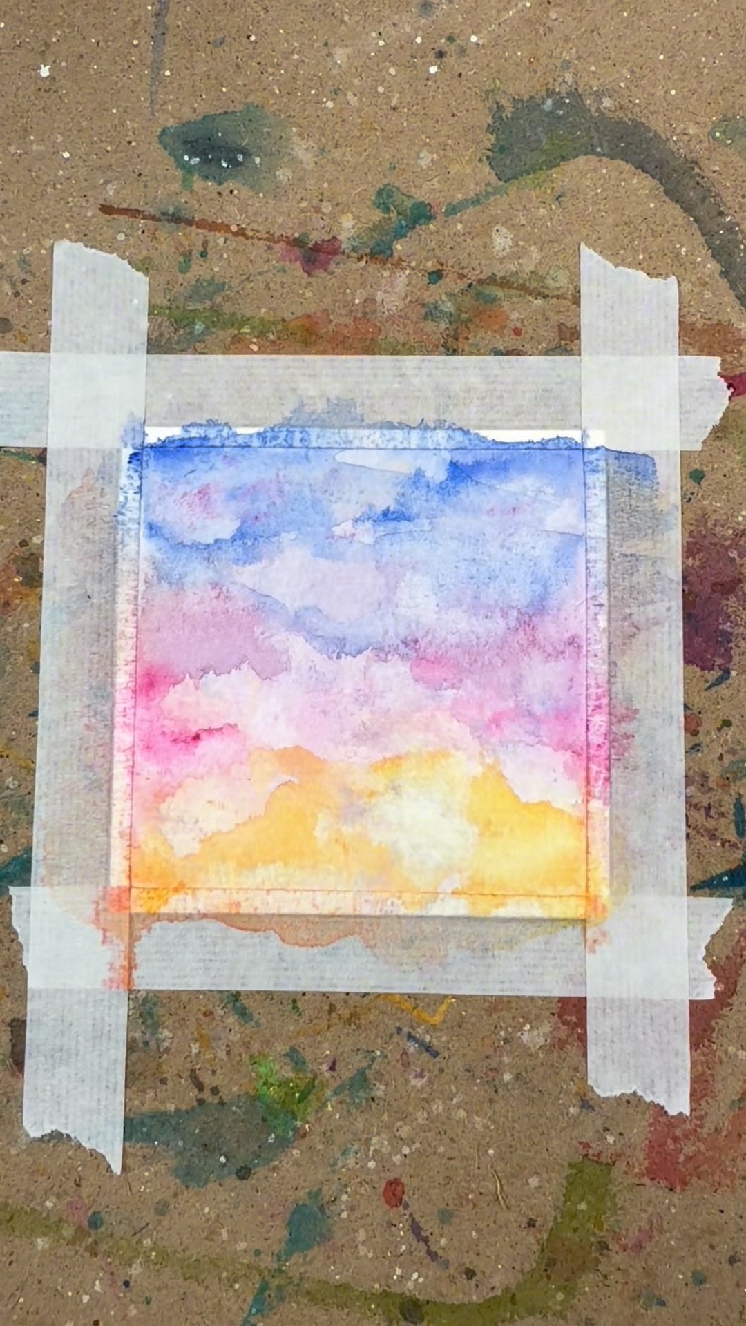 5-Minute Watercolor Sunset | A Relaxing Beginner Watercolor