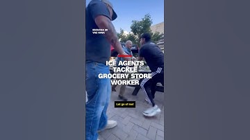 ICE agents in plain clothes tackle grocery store worker