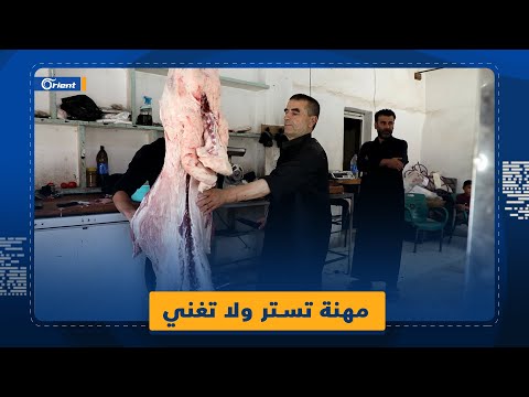 50 عاما بين اللحم قص اب سوري المهنة بتستر وما بتغني