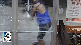 Window Smashed At McAlister s Deli In Monroe Police Seek Vandal