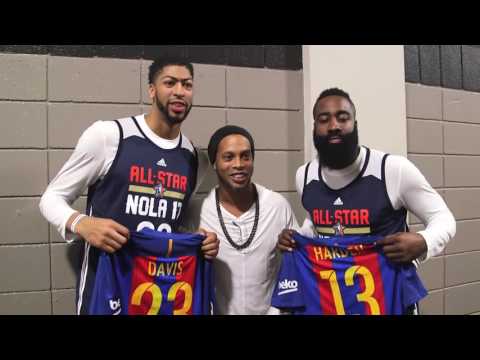 Ronaldinho Meets NBA All Stars