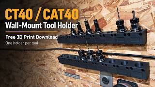 FREE CT40 / CAT40 Tool Holder 3D Print | CNC Tool Storage