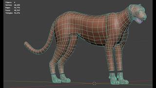 Full Making a Cheetah In blender part 2 | Retopology Guide