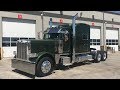 Forest Green Metallic Peterbilt 389 Custom - HUGE 8 Inch Dual Exhaust Cummins X-15 Eaton 18 Speed