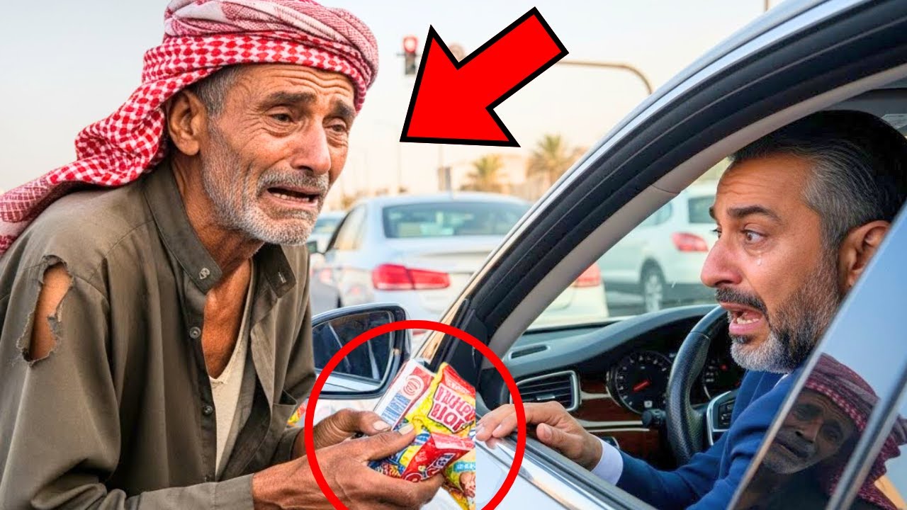 سائق ثري يهين مسنًا يبيع الحلوى… وعندما رأى وجهه انكسر قلبه: إنه والده!