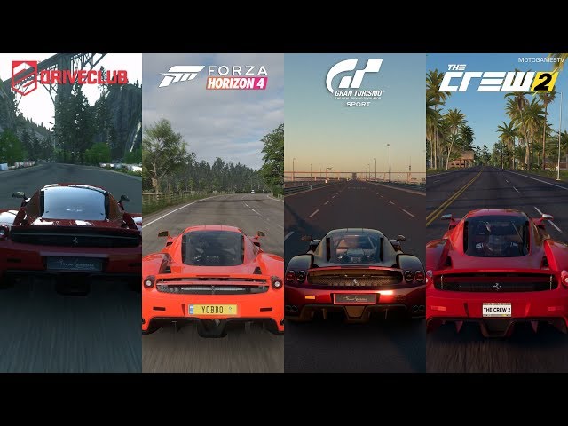 Forza 7 vs. Gran Turismo Sport vs. Project CARS 2 vs. DriveClub