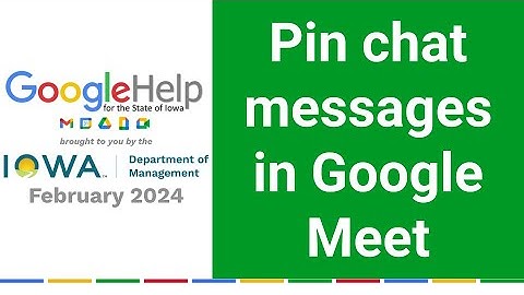 Pin chat messages in Google Meet