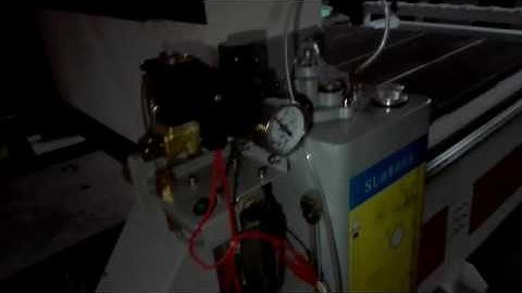 test video of cnc router AKM1325C with mist cooling system for cut Aluminium