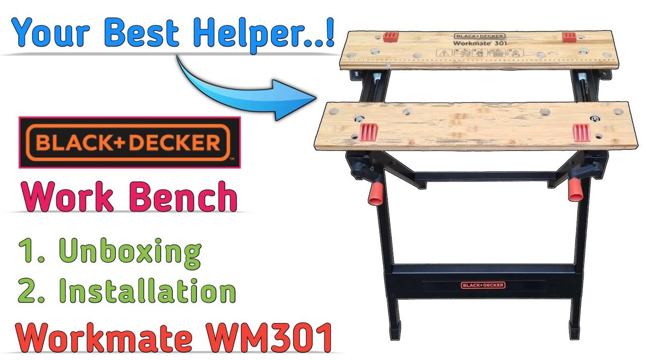 Workbench For DIY Project & Wood Work - Black + Decker Workmate WM301 -  YouTube