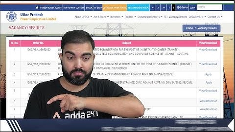 UPPCL JE / AE 2022 latest official update regarding result /DV