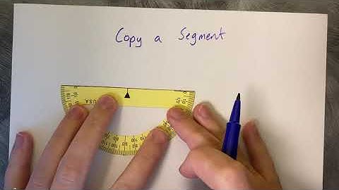 Geometric Constructions - Copy a Segment