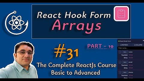 react hook form tutorial in hindi || how to use arrays in react hook forms in hindi  #31