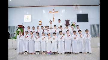 GIÁO XỨ ĐỨC HIỆP (GIÁO PHẬN BÀ RỊA): 22 EM THIẾU NHI RƯỚC LỄ LẦN ĐẦU 09.7.2023