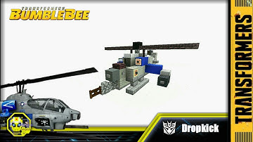Minecraft how to build Dropkick Hellicopter mode form 🐝Bumblebee movie สร้างด็อปคิค [เฮลิคอปเตอร์]