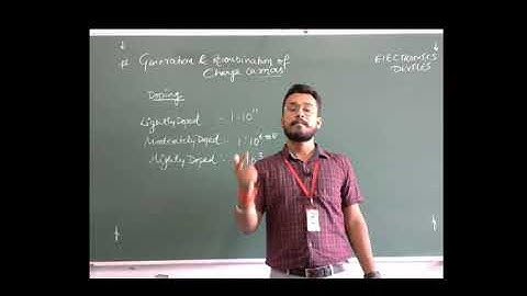 ED L 31 GENERATION AND RECOMBINATION OF CHARGE CARRIER